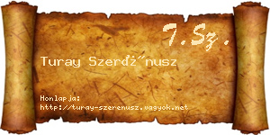 Turay Szerénusz névjegykártya